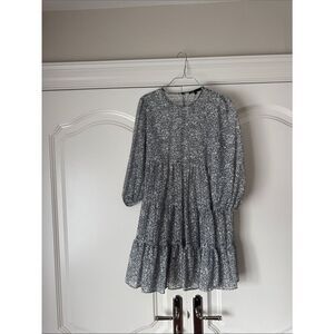 Maje Black & White Floral Tiered Dress - NEVER WORN